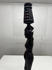 Vintage Indonesian Balinese Hardwood Carved Woman figurine