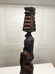 Vintage Indonesian Balinese Hardwood Carved Woman figurine