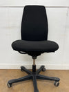 Kinnarps 5220 Black Cloth Swivel Chair No Arms .
