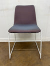 Used NaughtOne Viv Stacking Chair with White Sled Base in 2 Tone Purple Cloth