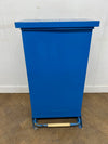 Blue Fire Retardant Fully Enclosed Steel Pedal Bin 65 Litre.