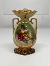 Vintage Double Handled English Vase - Floral Design (1950's)