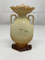 Vintage Double Handled English Vase - Floral Design (1950's)