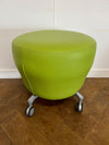 Used Orangebox Point-S Green Vinyl Stool on Wheels