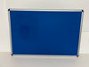 Used Blue Cloth Aluminium Framed Noticeboard/Pinboard 600mm x 900mm