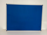 Used Blue Cloth Aluminium Framed Noticeboard/Pinboard
