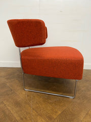 Used Andreu World Tauro BU4203  Lounge Chair in Orange Cloth