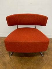 Used Andreu World Tauro BU4203  Lounge Chair in Orange Cloth