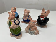 A Full Set of Natwest Piggy Money Banks 1980's