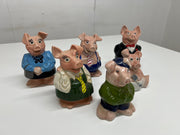 A Full Set of Natwest Piggy Money Banks 1980's