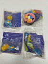 A Set of 4 The Simpsons Plastic Toys from Burger King Kids Club 1998 (NEW)
