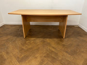 Used Light Beech 1800mm x 100mm>800mm Barrel Shaped Meeting Table