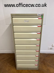 Used Sealine Steel 9 Drawer Index Cabinet.