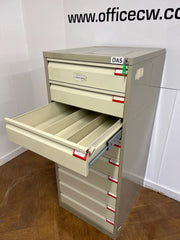 Used Sealine Steel 9 Drawer Index Cabinet.