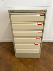 Used Sealine Steel 6 Drawer Index Cabinet