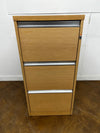 President Oak Veneer 3 Drawer Full Scap Filing Cabinet