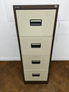 Euro Coffee and Cream Steel 4 Drawer Full Scap Filing Cabinet.