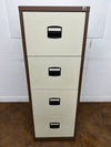 Bisley Contract Coffee and Cream Steel 4 Drawer Full Scap Filing Cabinet.