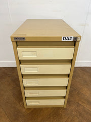 Used Microstor Steel 5 Drawer Index Cabinet.