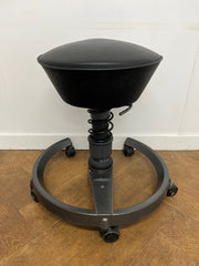 Used Aeris Swopper Stool in Black vinyl with Black Base