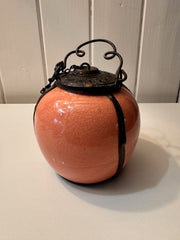 Antique Pink Porcelain Opium Pipe Late 19th Century