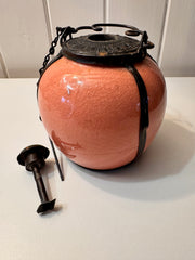 Antique Pink Porcelain Opium Pipe Late 19th Century
