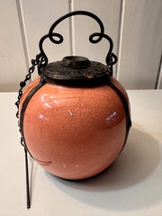 Antique Pink Porcelain Opium Pipe Late 19th Century