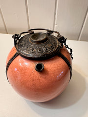 Antique Pink Porcelain Opium Pipe Late 19th Century