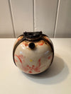 Antique Cream with Red/Yellow Pattern Porcelain Opium Pipe Late 19th Century.