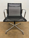 Vintage ICF EA108 Black Netweave Chrome Framed Meeting Chair