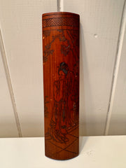 Antique Chinese Carved Bamboo Wrist Rest/ Armrest/Bige