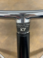 Vintage ICF EA108 Black Netweave Chrome Framed Meeting Chair