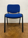 Used ISO Blue Cloth Stacking Meeting Chair