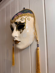 Vintage Venetian Handcrafted  Carnival/Masquerade Ball Mask