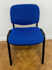 Used ISO Blue Cloth Stacking Meeting Chair