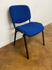 Used ISO Blue Cloth Stacking Meeting Chair