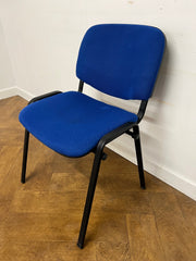 Used ISO Blue Cloth Stacking Meeting Chair