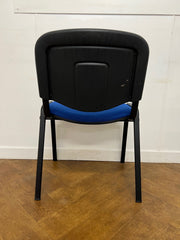 Used ISO Blue Cloth Stacking Meeting Chair