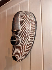 Hand-Carved Songye Kifwebe Mask from the Democratic Republic of the Congo
