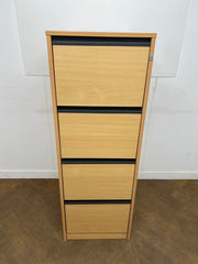 Beech 4 Drawer Filing Cabinet