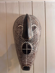 Hand-Carved Songye Kifwebe Mask from the Democratic Republic of the Congo