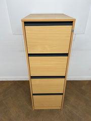 Beech 4 Drawer Filing Cabinet