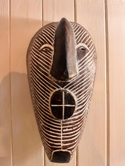 Hand-Carved Songye Kifwebe Mask from the Democratic Republic of the Congo
