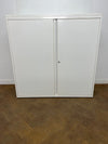 White Steel 2 Door Cupboard 1180mmh x 1200mmw x 470mmd