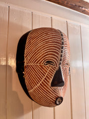 Hand-Carved Songye Kifwebe mask from the Democratic Republic of the Congo.