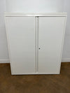 White Steel 2 Door Cupboard 1180mmh x 1000mmw x 470mmd