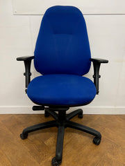 Used Chiropod HF2 Series Blue Cloth Chair by Status Seating