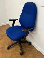 Used Chiropod HF2 Series Blue Cloth Chair by Status Seating