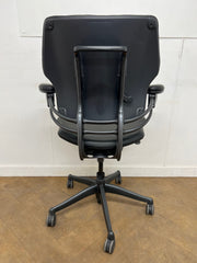 Used Humanscale Freedom Black Leather Task Chairs with Arms
