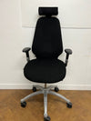 Used RH LOGIC 400 XL Orthopaedic Black Cloth Chair with Headrest.